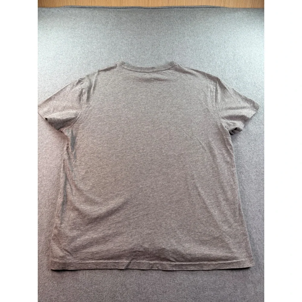 Polo Ralph Lauren Mens Classic Fit Gray Graphic T-Shirt Size M Orange Logo Pony